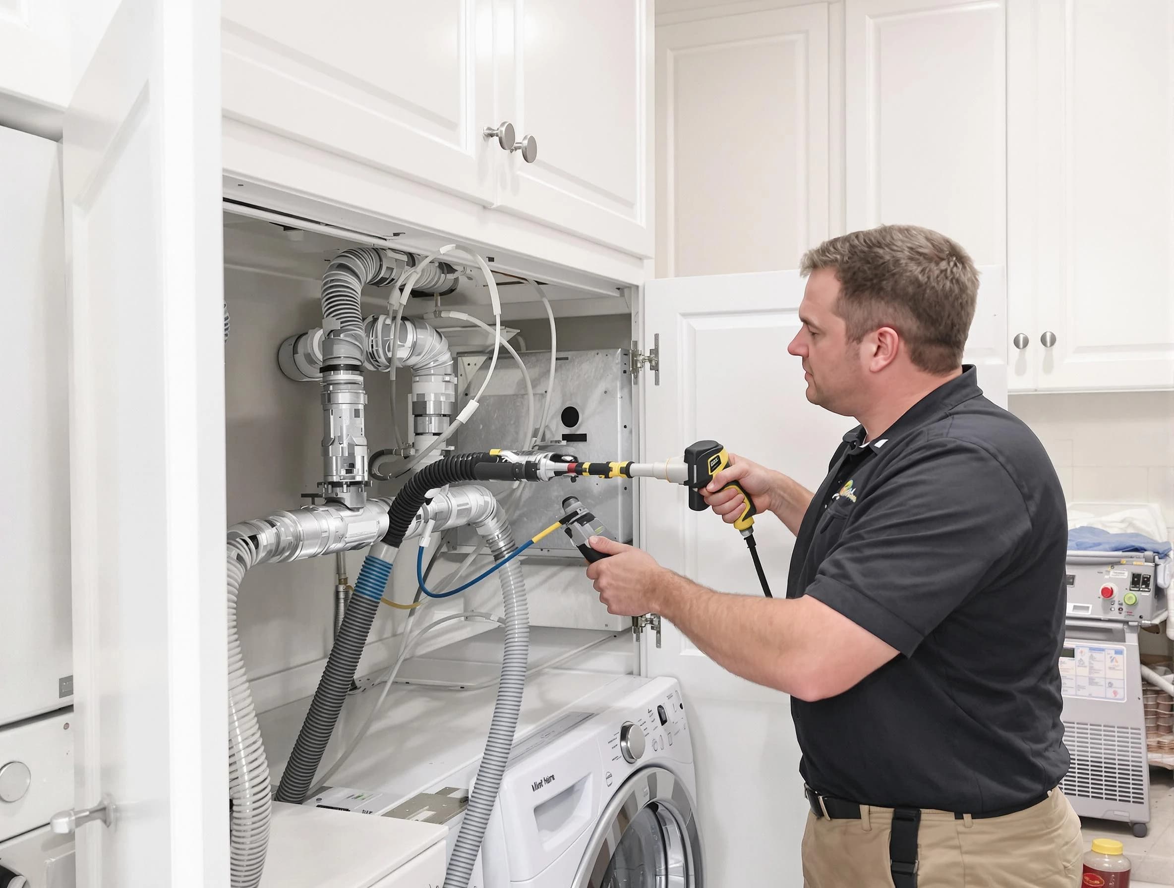 Clanton Dryer Vent Cleaning professional removing severe blockage from a clogged dryer vent in Clanton