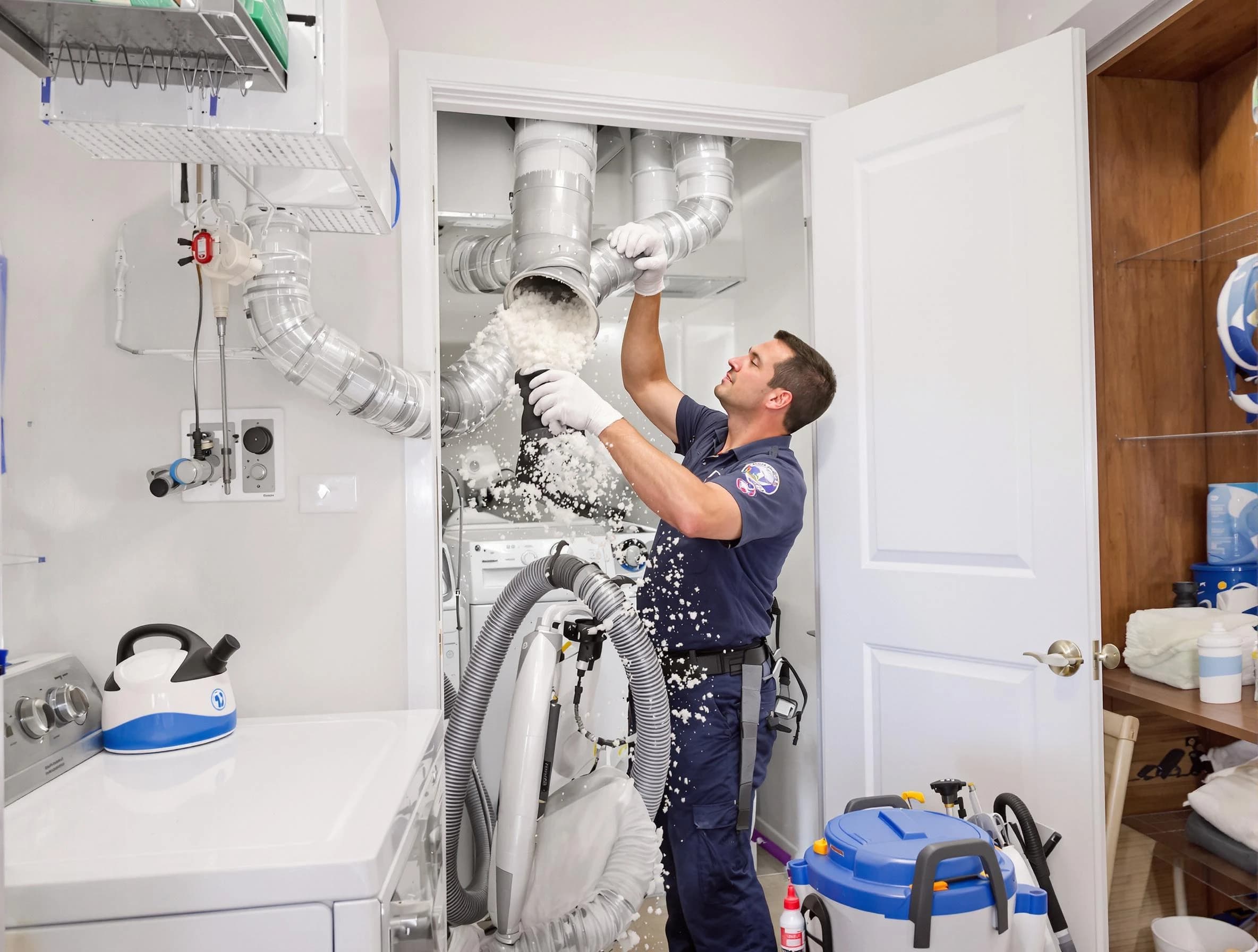 Clanton Dryer Vent Cleaning technician delivering thorough residential dryer vent cleaning service in Clanton