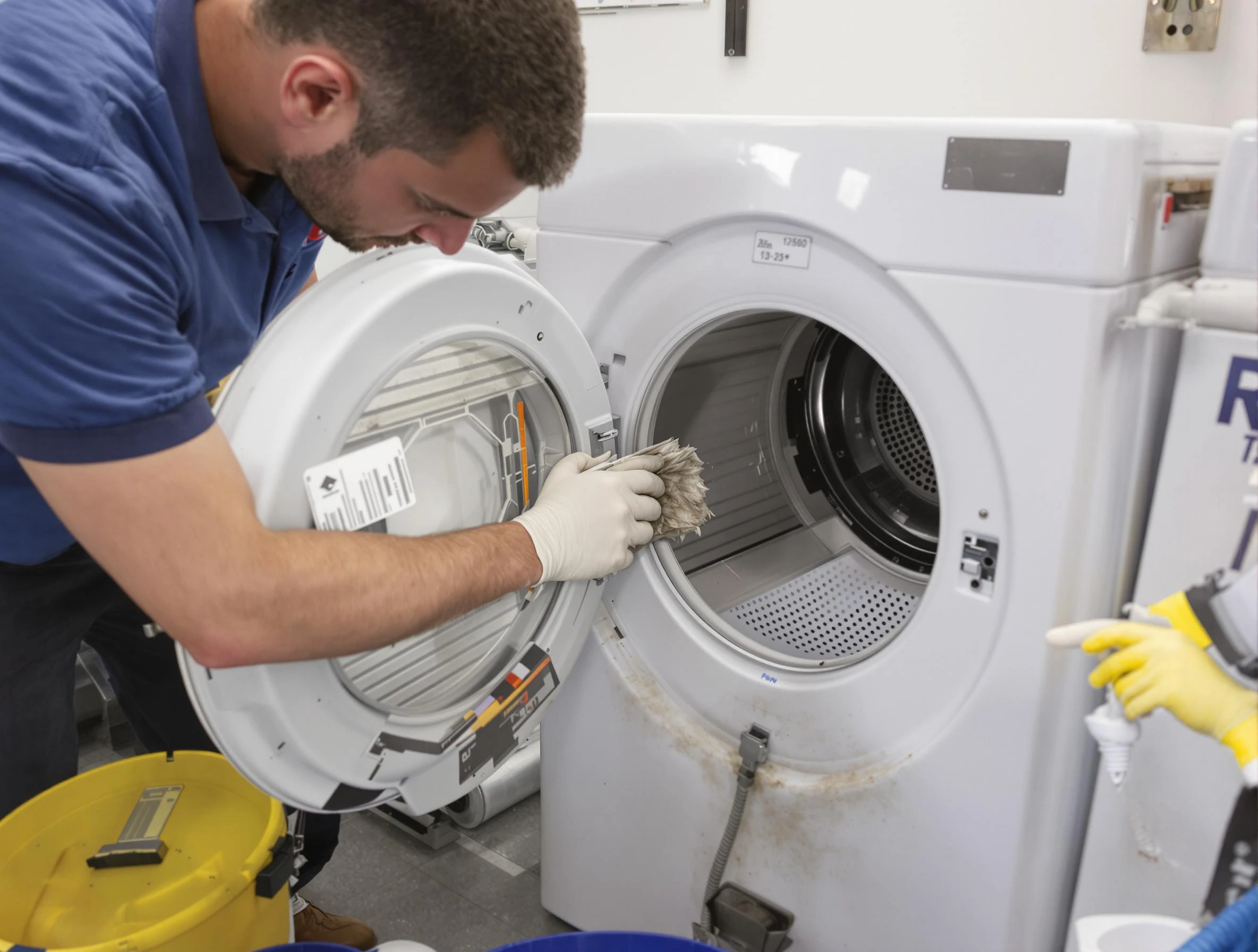 Clanton Dryer Vent Cleaning specialist performing detailed lint trap cleaning service in Clanton