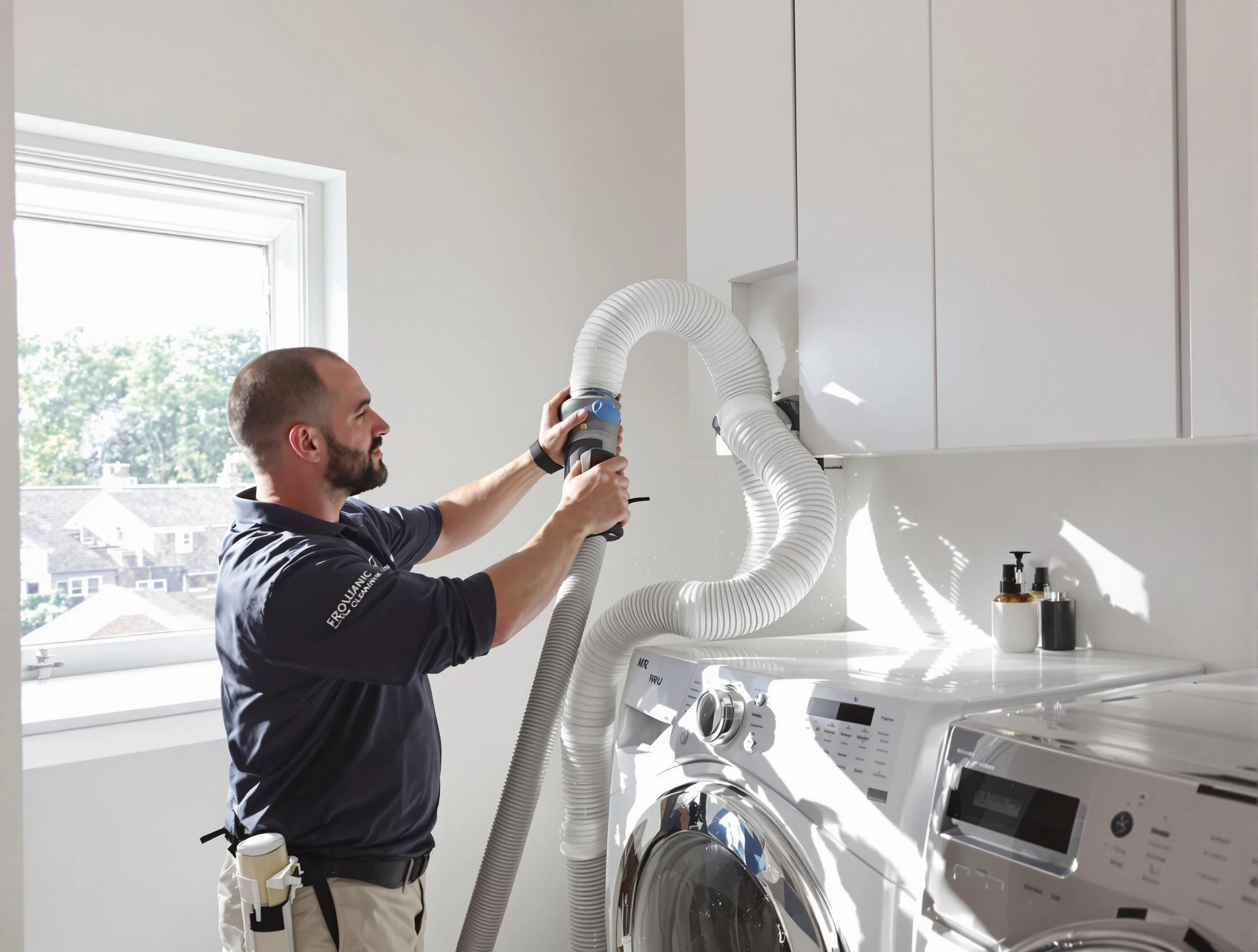 Certified Clanton Dryer Vent Cleaning technician performing dryer vent cleaning in Clanton