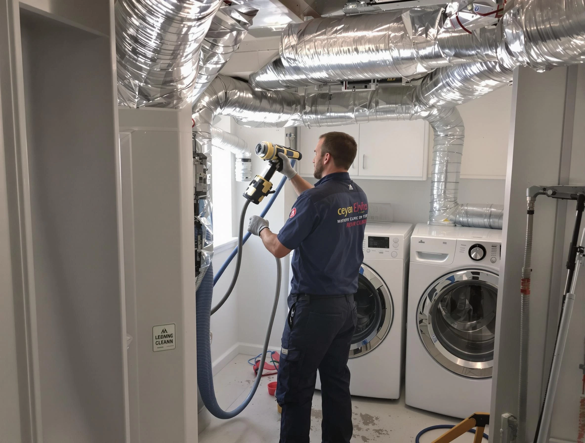Clanton Dryer Vent Cleaning specialist using advanced equipment for thorough duct cleaning in Clanton